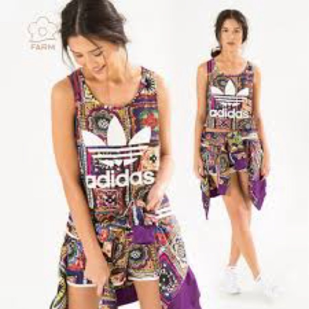 RARE Adidas x Farm Rio Crochita Cropped Tank | XS